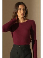 Perfect Cashmere Kaszmirowy sweter "Oprah" w kolorze bordowym rozmiar: XL. Czerwone swetry Perfect Cashmere, xl, bez wzorów, z kaszmiru, bez ramiączek. Za 385.62 zł.