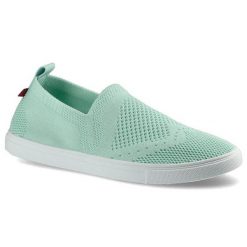 Miętowe Trampki Big Star Damskie Stylowe Obuwie. Zielone trampki BIG STAR, z aplikacjami, z jeansu, eleganckie, bez zapięcia. Za 109.00 zł.