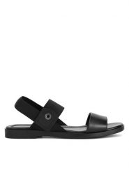 Lasocki Sandały EST-HELENA-02 Czarny. Czarne sandały Lasocki, bez wzorów, z materiału, bez obcasa, na płaskiej podeszwie, bez zapięcia. Za 119.99 zł.