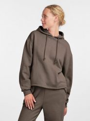 Pieces Bluza "Chilli" w kolorze brązowym rozmiar: L. Brązowe bluzy Pieces, l, bez wzorów, bez ramiączek, z kapturem. Za 61.17 zł.