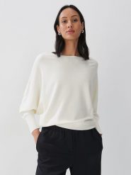 Someday Sweter w kolorze białym rozmiar: 40. Białe swetry someday., bez wzorów, ze splotem, bez ramiączek. Za 193.70 zł.