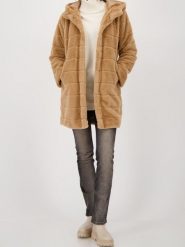 Monari Damski pluszowy płaszcz futrzany - Ciao Bella Kobiety Sztuczne włókno brązowy jednolity, 36. Brązowe płaszcze Monari, bez wzorów, z futra. Za 799.95 zł.