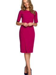 Stylove Sukienka w kolorze różowym rozmiar: M. Różowe sukienki Stylove, na co dzień, m, bez wzorów, bez kołnierzyka, bez ramiączek, midi, proste. Za 249.45 zł.