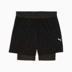 Damskie spodenki do biegania Puma. Szorty sportowe Puma, bez wzorów, z materiału, do biegania. Za 264.99 zł.
