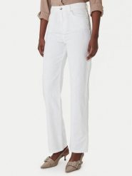Marella Jeansy 2613181024 Biały Wide Leg. Białe jeansy Marella, bez wzorów, z bawełny. Za 889.99 zł.