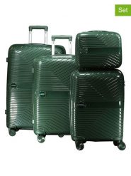 Geographical Norway 4-częściowy zestaw "Sarovel" w kolorze zielonym rozmiar: onesize. Zielone walizki Geographical Norway. Za 448.99 zł.