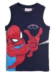 Spiderman Top "Spider-Man" w kolorze granatowym rozmiar: 98. Niebieskie topy Spiderman, bez wzorów, z bawełny, bez kołnierzyka, bez ramiączek. Za 19.82 zł.