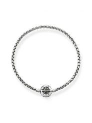 Thomas Sabo Srebrna bransoletka rozmiar: onesize. Szare bransoletki thomas sabo, srebrne. Za 149.45 zł.