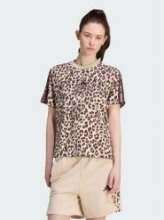 Adidas T-Shirt Seasonal Essentials Animal Print KH1549 Beżowy Regular Fit. Brązowe t-shirty adidas, xs, bez wzorów, z bawełny, bez kołnierzyka, bez ramiączek. Za 149.99 zł.