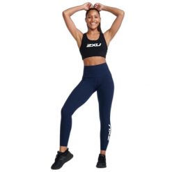 Damskie legginsy kompresyjne 2XU Form Stash Hi-Rise. Niebieskie legginsy 2XU, bez wzorów, z dzianiny, sportowe. Za 607.00 zł.