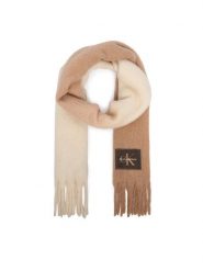 Calvin Klein Szalik LV04F8103G Beżowy. Brązowe szaliki i kominy Calvin Klein, bez wzorów, z poliesteru. Za 329.99 zł.