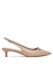 Guess Czółenka FLTJES LEA05 Beżowy. Brązowe czółenka Guess, z aplikacjami, ze skóry, bez obcasa, bez zapięcia. Za 399.99 zł.