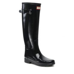 Kalosze Hunter. Czarne kalosze Hunter, bez wzorów, bez zapięcia. Za 439.99 zł.