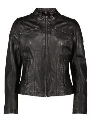 HIS Skórzana kurtka w kolorze czarnym rozmiar: 44. Czarne kurtki HIS, bez wzorów, ze skóry, bez kaptura. Za 478.99 zł.