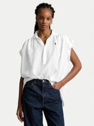Polo Ralph Lauren Koszula 211935131001 Biały Relaxed Fit. Białe koszule Polo Ralph Lauren, s, bez wzorów, ze lnu, bez kołnierzyka, bez ramiączek. Za 619.99 zł.