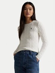 Polo Ralph Lauren Sweter 211971869007 Biały Slim Fit. Białe swetry Polo Ralph Lauren, xs, bez wzorów, bez ramiączek. Za 949.99 zł.