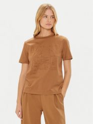 Max Mara Leisure T-Shirt Paggio 2426946038 Brązowy Regular Fit. Brązowe t-shirty Max Mara Leisure, xs, bez wzorów, z bawełny, bez kołnierzyka, bez ramiączek. Za 399.99 zł.