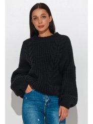 Numinou Sweter w kolorze czarnym rozmiar: onesize. Czarne swetry Numinou, bez wzorów, z wełny, bez ramiączek. Za 88.43 zł.