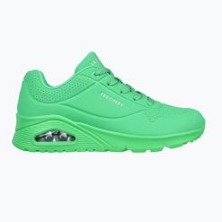 Buty SKECHERS Uno Stand On Air. Zielone buty sportowe lifestyle Skechers, bez wzorów, sportowe, bez zapięcia. Za 289.99 zł.