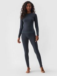 4F Bielizna termoaktywna bezszwowa z wełną Merino (dół) damska - szara XS/S. Szara bielizna termoaktywna damska 4f, bez wzorów, z materiału, bez ramiączek. Za 249.99 zł.