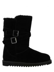 NICEBAY Skórzane kozaki zimowe "Mells Waterproof" w kolorze czarnym rozmiar: 39. Czarne kozaki NICEBAY, na zimę, bez wzorów, z materiału, eleganckie, bez obcasa, bez zapięcia. Za 276.71 zł.