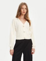 Guess Kardigan W5YR01 Z2ZK2 Biały Regular Fit. Białe swetry Guess, xxl, z aplikacjami, z wiskozy, bez ramiączek. Za 359.99 zł.