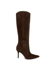 Guess Kozaki FLFGRS SUE11 Brązowy. Brązowe kozaki Guess, z aplikacjami, ze skóry, bez obcasa, na szpilce, bez zapięcia. Za 885.50 zł.