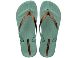 Klapki plażowe Ipanema Anat Connect 83648 BD706. Zielone klapki Ipanema, bez wzorów, z gumy, bez obcasa, bez zapięcia. Za 98.59 zł.