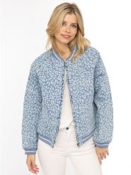 Zwillingsherz Kurtka "Leo Sparkle" w kolorze błękitnym rozmiar: M. Niebieskie kurtki Zwillingsherz, m, z aplikacjami, z bawełny, bez kaptura. Za 234.95 zł.