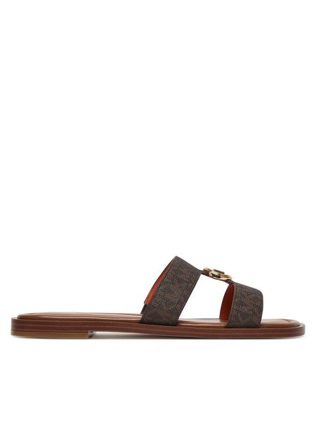 MICHAEL Michael Kors Klapki Ering Flat 40S6ERFS2B Brązowy. Brązowe klapki MICHAEL Michael Kors, bez wzorów, ze skóry, bez obcasa, bez zapięcia. Za 455.99 zł.