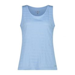 Damski tank top CMP Unlimitech. Niebieskie topy CMP, bez wzorów, sportowe, bez kołnierzyka, bez ramiączek. Za 217.50 zł.