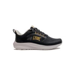 Buty sportowe na co dzień na siłownię. Czarne buty sportowe lifestyle LEONE 1947 APPAREL, bez wzorów, z poliesteru, sportowe, bez zapięcia. W wyprzedaży za 112.15 zł.