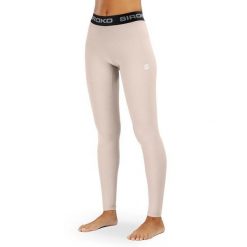 Legginsy termoaktywne do sportów zimowych damskie SIROKO Blink. Czerwone legginsy SIROKO, bez wzorów, z elastanu, sportowe, długie. Za 84.00 zł.