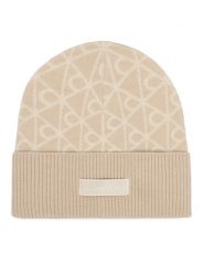 Calvin Klein Czapka LV04F8111G Beżowy jasny. Brązowe czapki zimowe Calvin Klein, bez wzorów, z wełny. Za 209.99 zł.