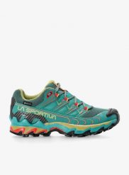 Buty turystyczne damskie La Sportiva Ultra Raptor II GTX. Zielone buty trekkingowe La Sportiva, bez wzorów, z gore-texu, bez zapięcia, trekkingowe, gore-tex. Za 790.89 zł.