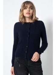 Perfect Cashmere Kaszmirowy kardigan "Amy" w kolorze granatowym rozmiar: XXL. Niebieskie swetry Perfect Cashmere, xxl, bez wzorów, z kaszmiru, bez ramiączek. Za 356.61 zł.