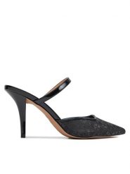 Pinko Klapki Lucy 03 SD0033 T008 Czarny. Czarne klapki Pinko, bez wzorów, z materiału, bez obcasa, bez zapięcia. Za 947.52 zł.