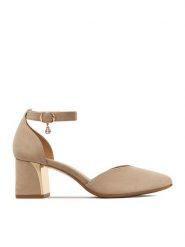 Lasocki Czółenka CEO-WB-UMI-03 Beżowy. Brązowe czółenka Lasocki, bez wzorów, ze skóry, bez obcasa, bez zapięcia. Za 229.99 zł.