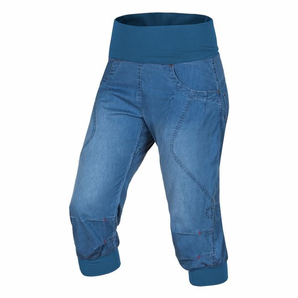 Damskie spodenki jeansoweowe do wspinaczki Ocun Noya. Niebieskie szorty Ocun, bez wzorów, z jeansu, sportowe. Za 256.99 zł.