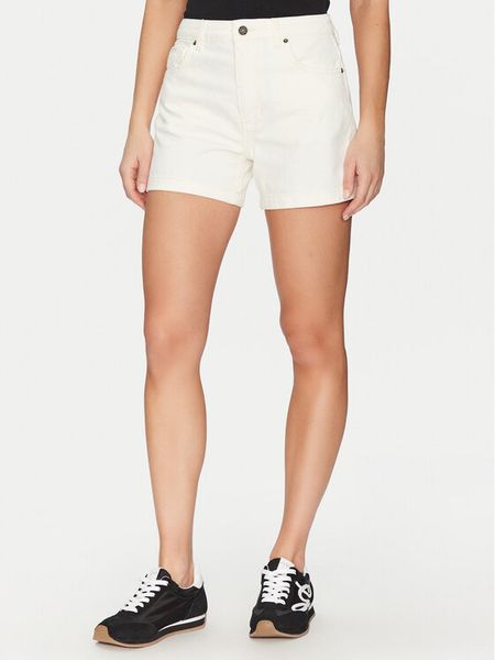 Guess Jeans Szorty materiałowe W5GD0S D5M62 Biały Regular Fit. Białe szorty Guess Jeans, z aplikacjami, z bawełny. Za 254.99 zł.