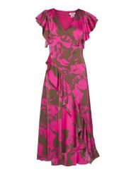 DKNY Sukienka letnia DD5E1N32 Różowy Regular Fit. Czerwone sukienki DKNY, bez wzorów, z syntetyku, bez kołnierzyka, bez ramiączek. Za 699.99 zł.