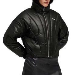 Kurtka PUMA YELLOW DARE TO PUFFER JACKET Czarny. Czarne kurtki Puma, bez wzorów, z tkaniny, bez kaptura. Za 575.21 zł.