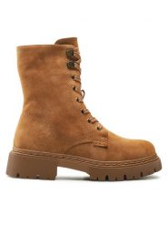 JENNY Botki WS5899-04 Brązowy. Brązowe botki Jenny, bez wzorów, ze skóry, bez obcasa, na płaskiej podeszwie, bez zapięcia. Za 129.99 zł.