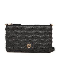 Torebka PINKO. Czarne listonoszki Pinko, bez wzorów, bez dodatków. Za 659.99 zł.