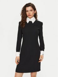 KARL LAGERFELD Sukienka codzienna A1W13032 Czarny Slim Fit. Czarne sukienki KARL LAGERFELD, na co dzień, bez wzorów, z syntetyku, bez kołnierzyka, bez ramiączek, proste. Za 1,019.00 zł.