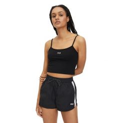 Koszulka damska FILA Loni Cropped Spaghetti. Białe t-shirty sportowe Fila, m, bez wzorów, bez ramiączek. Za 85.99 zł.
