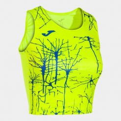 Tank top do biegania damski Joma Elite IX Crop top. Żółte topy Joma, xl, bez wzorów, sportowe, bez kołnierzyka, bez ramiączek. W wyprzedaży za 76.40 zł.