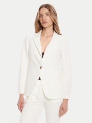 Rinascimento Marynarka CFC0126224003 Biały Regular Fit. Białe marynarki i żakiety Rinascimento, l, bez wzorów, z syntetyku, bez ramiączek. Za 499.99 zł.