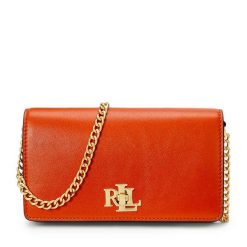 Torebka LAUREN RALPH LAUREN. Brązowe kopertówki Lauren Ralph Lauren, bez wzorów, wizytowe, bez dodatków. Za 539.99 zł.