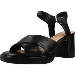 Sandały CLARKS RITZY75 RAE Czarny. Czarne sandały Clarks, bez wzorów, ze skóry, bez obcasa, bez zapięcia. Za 279.99 zł.